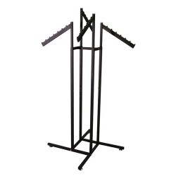 Textured Black 4-Way Rack w/Slant Arms