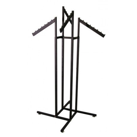 Textured Black 4-Way Rack w/Slant Arms