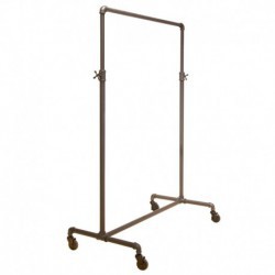 Adjustable Single Bar Pipe Clothing Rack