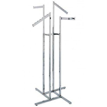 4-Way Racks With 2 Straight & 2 Slant Rectangular Arms